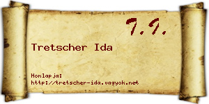 Tretscher Ida névjegykártya